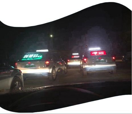 V140° زاوية عرض عالية شفافة إعلانية شاشة LED للسيارة الأجرة سيارة الحافلة النافذة الخلفية