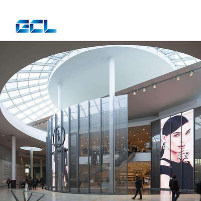 IP42 تصنيف P4mm تثبيت ثابت شاشة LED شفافة للمباني التاريخية