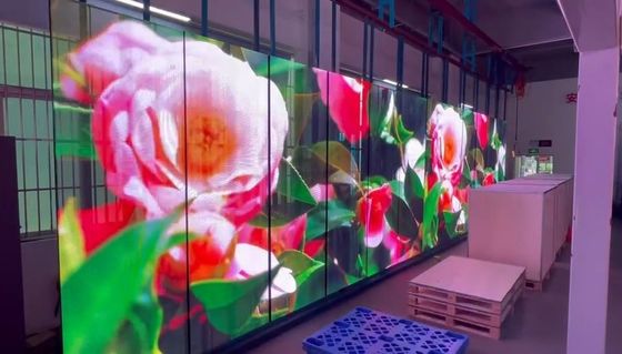 مصعد GCL داخلي شاشة LED شفافة رقيقة للغاية P15.625 شاشة LED شفافة لفيديو الموسيقى