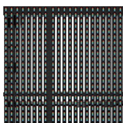 IP65 الفضة P15.6 لوحة عرض LED شفافة مع معدل تحديث مرتفع