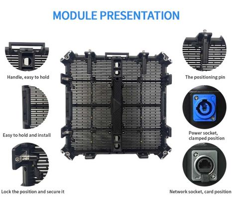 Gflow 500 * 500mm P3.9-7.8mm خارجية الشفافة LED العرض LED فيديو شبكة الستار