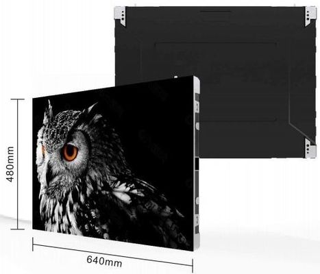 100 ساعة عمر شاشة LED داخلية Ultra Slim كاملة الخدمة الأمامية 4 3 نسبة 640 * 480mm