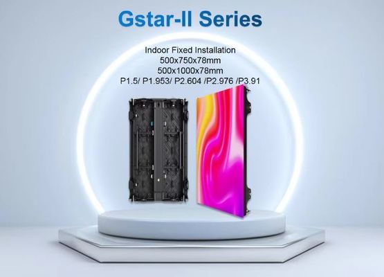 حائط فيديو ثابت LED داخلي ضئيل للغاية مع خدمة الصيانة الأمامية 500 * 750mm 500 * 1000mm لوحة LED