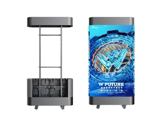 أحدث شاشة LED للإيجار الخارجية P1.5625 P1.953 P2.6 مم 7680 هرتز لوحة شاشة منحنية الشكل لعروض المسرح والفعاليات وآلة الإعلانات الخارجية