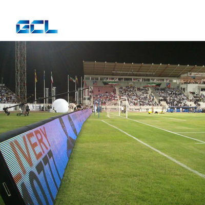 شاشة عرض LED لمحيط ملعب الخزانة الفولاذية P10 لأحداث ملاعب كرة القدم الكبيرة للرياضات الإلكترونية