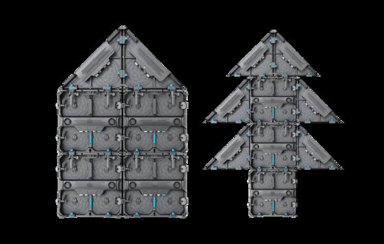 شاشات عرض استئجار في شكل قلب وشجرة عيد الميلاد لمراحل الحانة، مع مساحات البكسل من P1.9mm و P2.6mm على التوالي