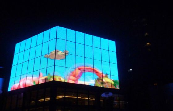 سعر جيد DIP P15.6 Outdoor Thin, Lightweight And High Light Transmittance Grille Display For Glass Curtain Wall Installation الانترنت