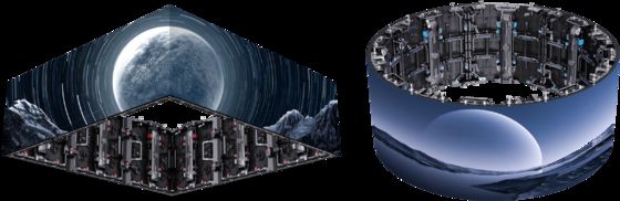 500x500mm يموت الصب الألومنيوم مجلس الوزراء ملعب محيط شاشة LED لاستوديو البث الكنيسة المرحلة